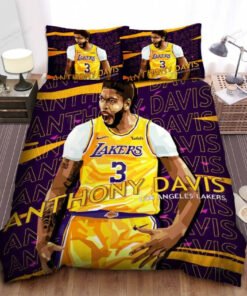 Los Angeles Lakers Anthony Davis Celebrating Digital Art Bed Sheet Spread Comforter Duvet Cover Bedding Sets