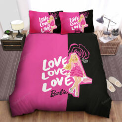 Love Letter And Flower Barbie Bed Sheets Duvet Cover Bedding Sets