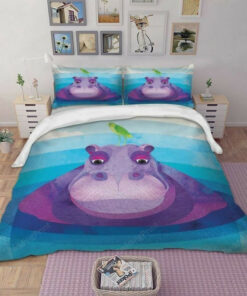 Lovely Hippo Bedding Set Duvet Cover Set (duvet Cover & Pillow Cases)