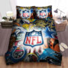 Madden Nfl 3d Logo In Nfl Teams Logos Background Bed Sheets Duvet Cover Bedding Sets