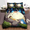 Mei & Satsuki Sleeping On Totoro Scene Bed Sheets Duvet Cover Bedding Sets