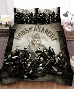 Members Of The Sons Of Anarchy Slogan Bed Sheets Duvet Cover Bedding Sets