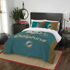 Miami Dolphins Bedding Set (duvet Cover & Pillow Cases)