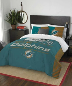 Miami Dolphins Bedding Set (duvet Cover & Pillow Cases)