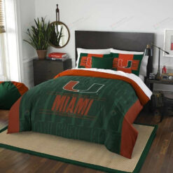 Miami Hurricanes Bedding Set (duvet Cover & Pillow Cases)