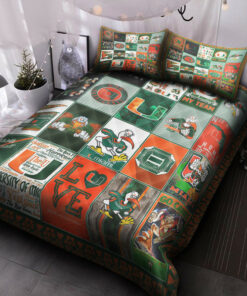 Miami Hurricanes V1 Bedding Set