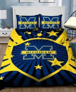 Michigan Wolverines B050978 Bedding Set Sleepy Halloween And Christmas Sale Duvet Cover Pillow Cases