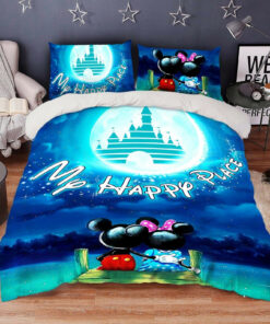 Mickey Mouse Bedding Set Minnie Mouse Duvet Cover Disney Mickey Minnie Comforter Sets Disney Mickey My Happy Place Bedding Set Tdv021