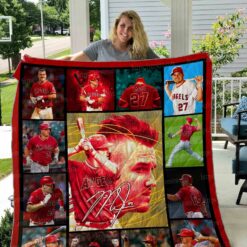 Mike Trout Quilt Blanket 01