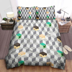 Minecraft Organic Bedding Set Duvet Cover & Pillow Cases 02