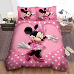 Minnie Mouse With Big Diamond Ring Bed Sheets Duvet Cover Bedding Sets