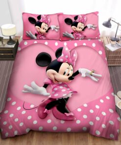 Minnie Mouse With Big Diamond Ring Bed Sheets Duvet Cover Bedding Sets
