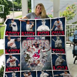 Mlb 8211 Cleveland Indians Quilt Blanket