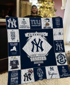 Mlb 8211 New York Yankees Quilt Blanket 01