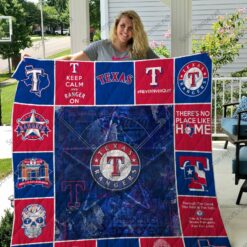 Mlb 8211 Texas Rangers Quilt Blanket 02