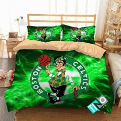 Nba Boston Celtics 2 Logo 3d Duvet Cover Bedding Sets N