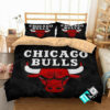 Nba Chicago Bulls 1 Logo 3d Personalized Customized Beddingsets Duvet Cover Bedroom Set Bedset Bedlinen V