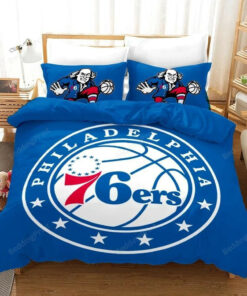 Nba Philadelphia 76ers Basketball Logo Duvet Cover Bedding Set