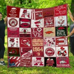 Ncaa Arkansas Razorbacks Quilt Blanket 762