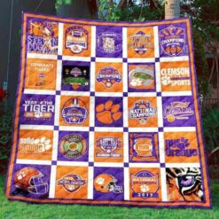 Ncaa Clemson Tigers Quilt Blanket 11