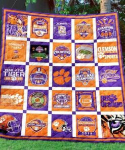 Ncaa Clemson Tigers Quilt Blanket 11
