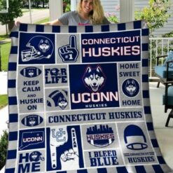 Ncaa Connecticut Huskies Quilt Blanket 1074