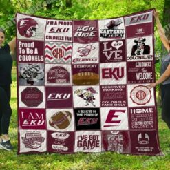 Ncaa Eastern Kentucky Colonels Quilt Blanket 1539