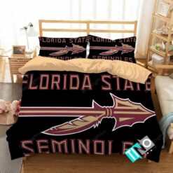 Ncaa Florida State Seminoles Logo Duvet Cover Bedding Set