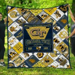 Ncaa Georgia Tech Yellow Jackets Quilt Blanket 84