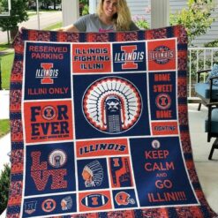 Ncaa Illinois Fighting Illini Quilt Blanket 417
