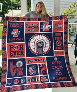Ncaa Illinois Fighting Illini Quilt Blanket 417