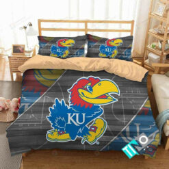 Ncaa Kansas Jayhawks 1 Logo N 3d Duvet Cover Bedding Sets