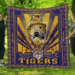 Ncaa Lsu Tigers Quilt Blanket 918