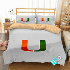 Ncaa Miami Hurricanes 1 Logo V 3d Personalized Customizedbedding Sets Duvet Cover Bedroom Set Bedset Bedlinen