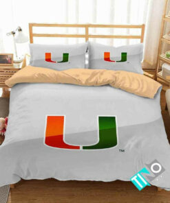 Ncaa Miami Hurricanes 1 Logo V 3d Personalized Customizedbedding Sets Duvet Cover Bedroom Set Bedset Bedlinen