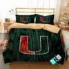 Ncaa Miami Hurricanes 2 Logo N 3d Duvet Cover Bedding Sets