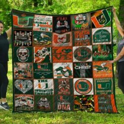 Ncaa Miami Hurricanes Quilt Blanket 135