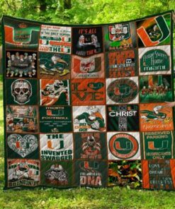 Ncaa Miami Hurricanes Quilt Blanket 135