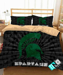 Ncaa Michigan State Spartans 3 Logo N 3d Duvet Cover Bedding Sets