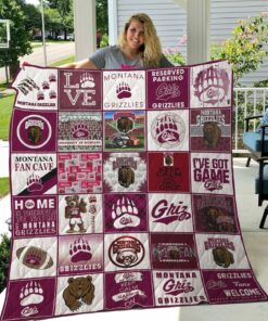 Ncaa Montana Grizzlies Quilt Blanket 1503