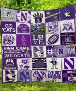 Ncaa Northwestern Wildcats Quilt Blanket 502