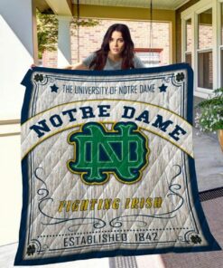 Ncaa Notre Dame Fighting Irish Quilt Blanket 210