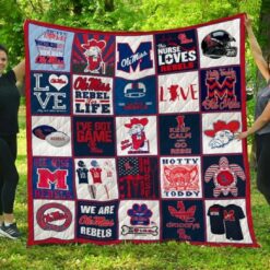 Ncaa Ole Miss Rebels Quilt Blanket 990