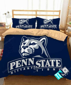 Ncaa Penn State Nittany Lions Logo With Iconic Colors Bedding Set (duvet Cover & Pillow Cases)