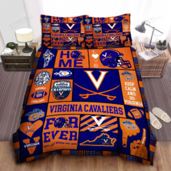 Ncaa Virginia Cavaliers Bed Sheets Spread Duvet Cover Bedding Set