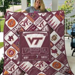 Ncaa Virginia Tech Hokies Quilt Blanket 264