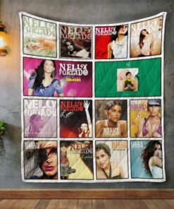 Nelly Furtado Album Covers Quilt Blanket
