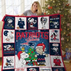 New England Patriots Snoopy Quilt Blanket Ver 1