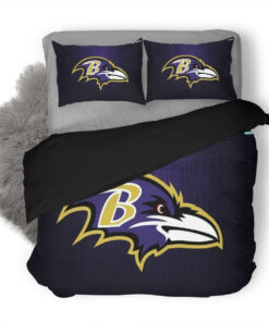 Nfl Baltimore Ravens 4 Duvet Cover Bedding Set