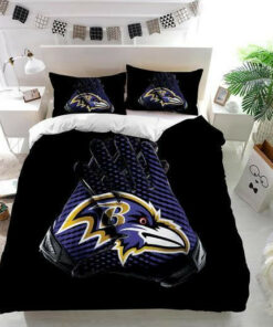 Nfl Baltimore Ravens Gloves Custom Bedding Set Duvet Cover
